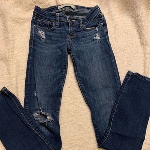 A&F Destroyed Skinny Jeans
